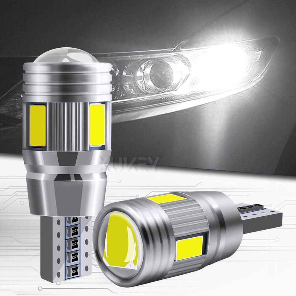 2 x Canbus T10 LED SMD White Car Side Wedge Parker Light Globe Bulbs 194 W5W 168