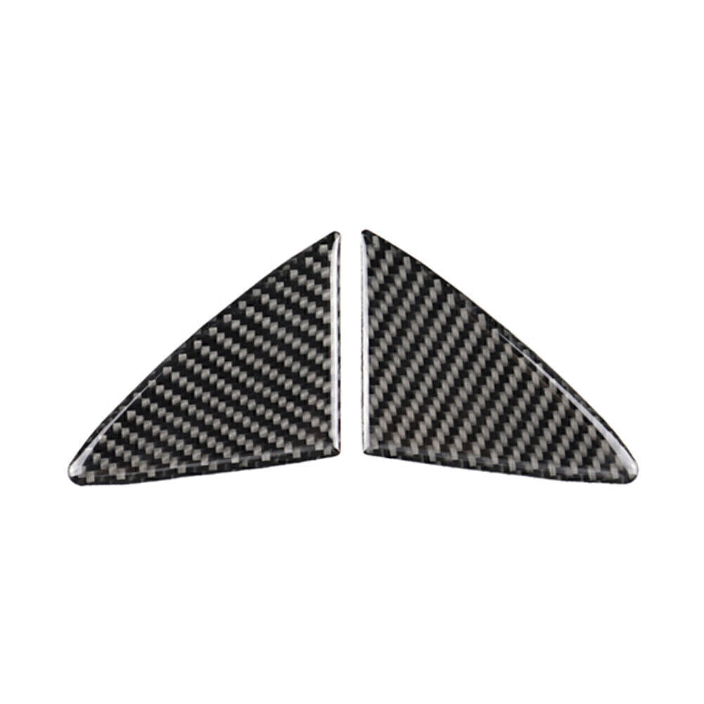 Front Grille Grill Cover Trim Fit for Mazda 3 Axela 2014 2015 2016 Carbon Fiber 2Pcs