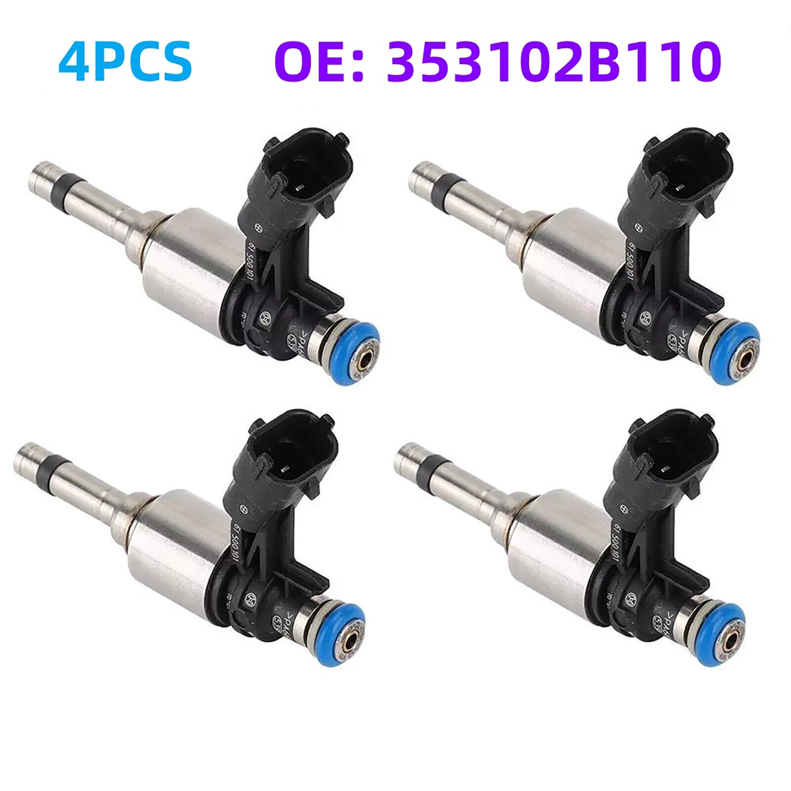 4x Fuel Injector 2012-18 for Hyundai for Veloster for Kia Rio Soul 1.6L 353102B110