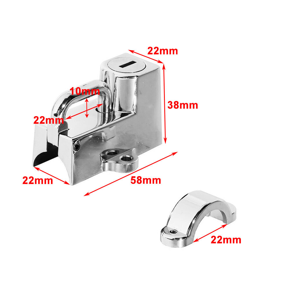 Motorcycle Anti-theft Helmet Lock Security For 7/8'' 22mm Handlebar Universal
