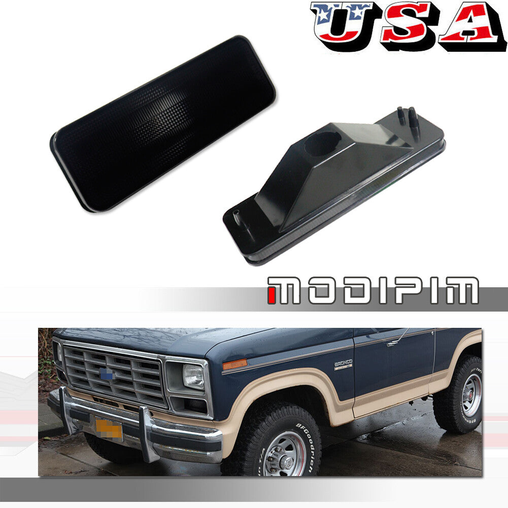 Smoked front turn signal housing kit for 80-86 for Ford for Mustang F150 F250 F350