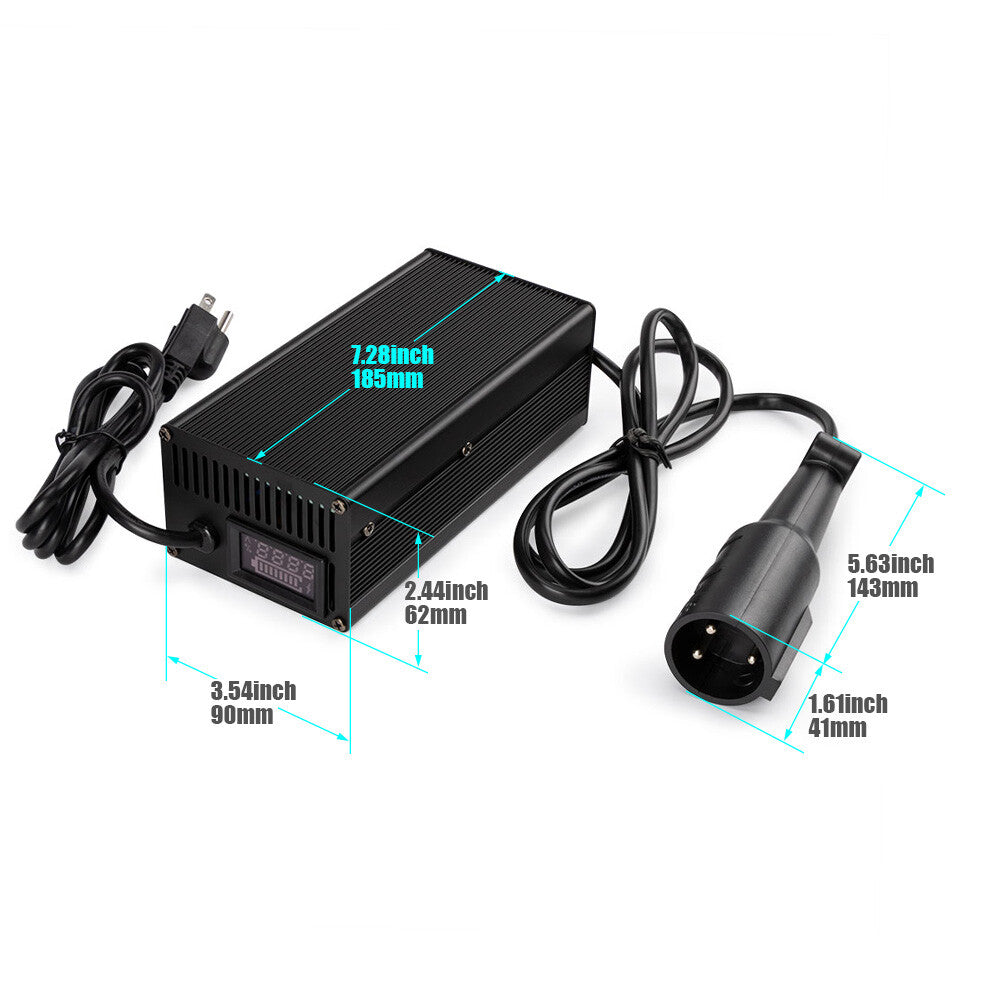 1-Piece Battery Charger Connector Circular Charging for EzGo for Golf Carts 48V 5A 3-Pin Plug