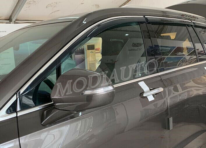 6pc for Cadillac XT6 2020-2024 Window Visor Vent Sun Shade Rain Guard Door Visor