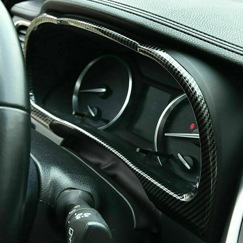 Interior Dashboard Frame Cover Trim Carbon Fiber for Toyota Highlander 2014-2019