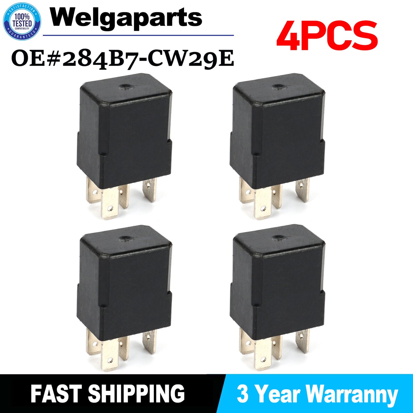 4PCS for Nissan Recall Titan Armada Xterra Frontier ECM Relay 05-09 284B7-CW29E