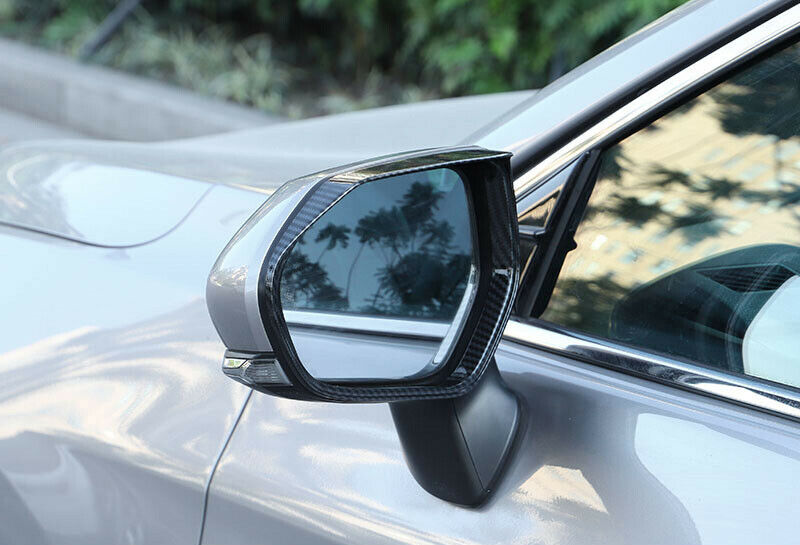 for Toyota for Camry 2018-2023 Carbon Fiber ABS Side Door Mirror Rain Eyebrow Covers