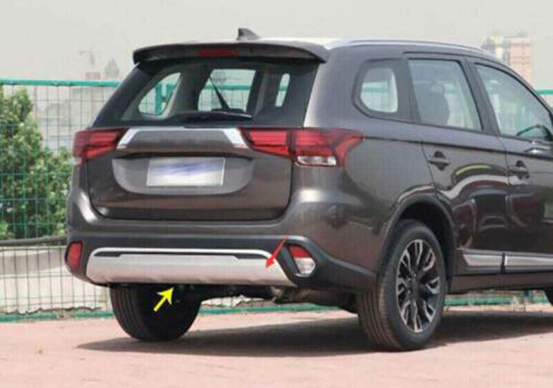 for Mitsubishi Outlander 19-20 Silver ABS Rear Bumper Lip Spoiler Splitter Guard