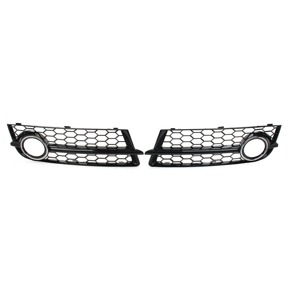for Audi TT 8J 2006-14 Honeycomb Mesh Front Bumper Fog Light Grille Cover Chrome