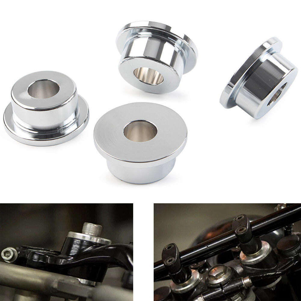 Handlebar Riser Bushings Mounts Fit for Harley Dyna Wide Super Glide Softail Chrome