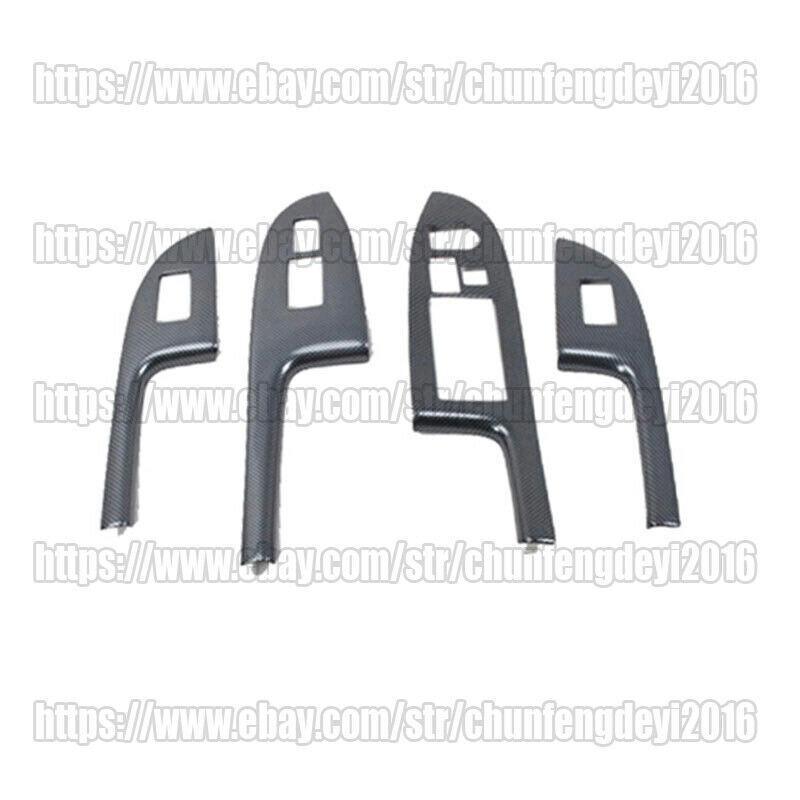for Honda Accord 2003-2007 4pcs Carbon Fiber Window Lift Panel Switch Cover Trim