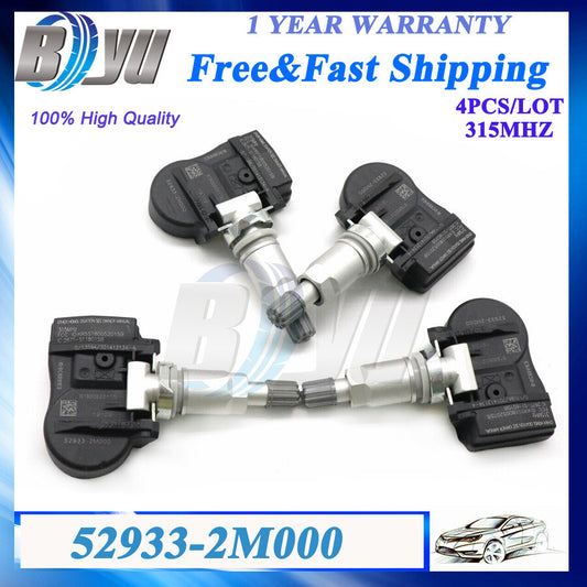4PCS TPMS Tire Pressure Sensor for Hyundai Accent for Kia Forte 52933-2M000