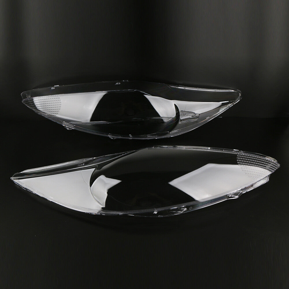 Transparent lens housing protective covers for left and right headlights of for Ford Fiesta 2009-2012