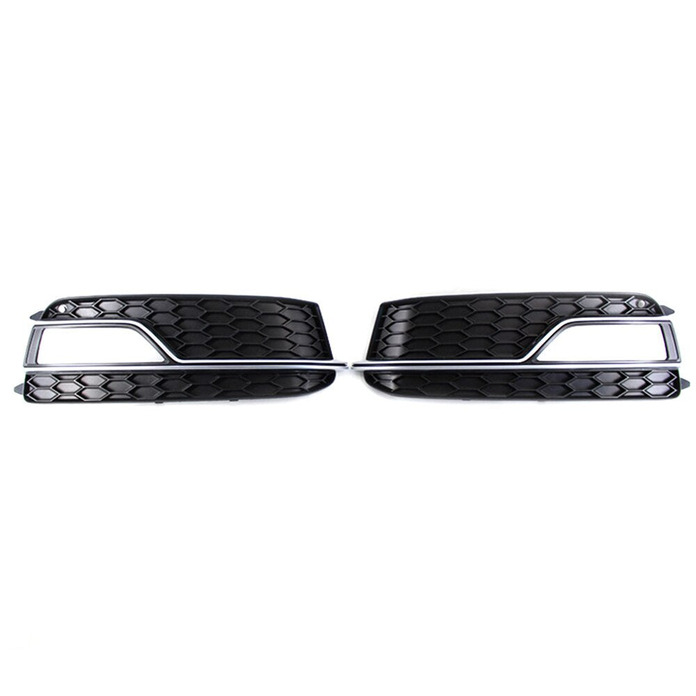 Pair Front Bumper Light Fog Lamp Grille Cover for Audi A5 S-Line S5 2013-2017