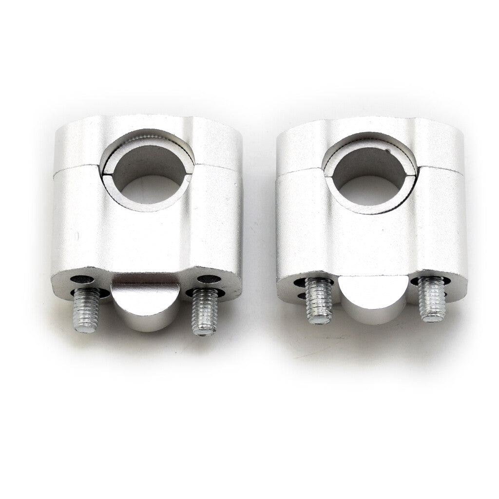 Motorcycle silver Handlebar Riser Bar Mount Handle Clamp 28mm 22mm for YAMAHA