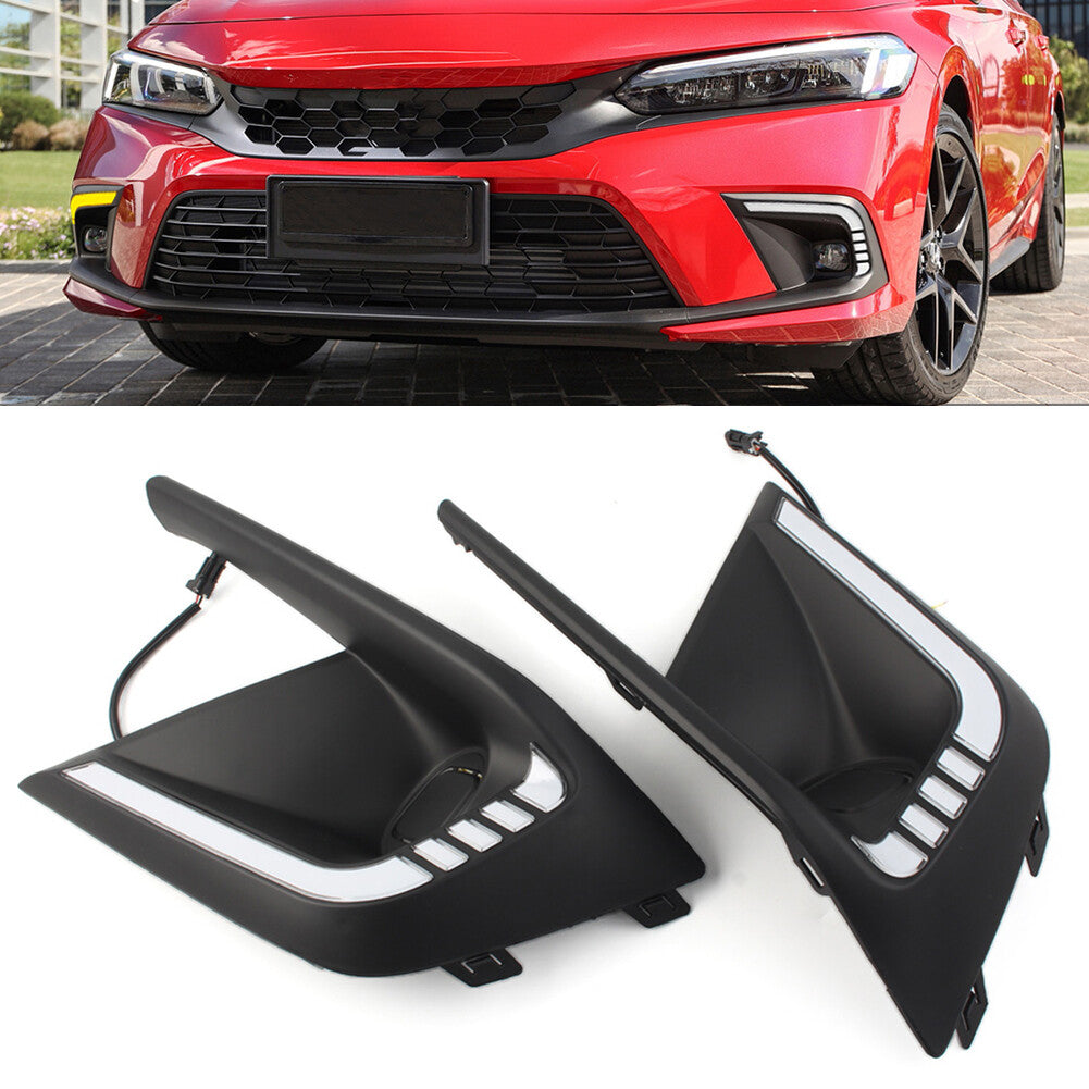 DRL LED Daytime Running Light Bumper Fog Lamp FIT for Honda for Civic 11th Generation