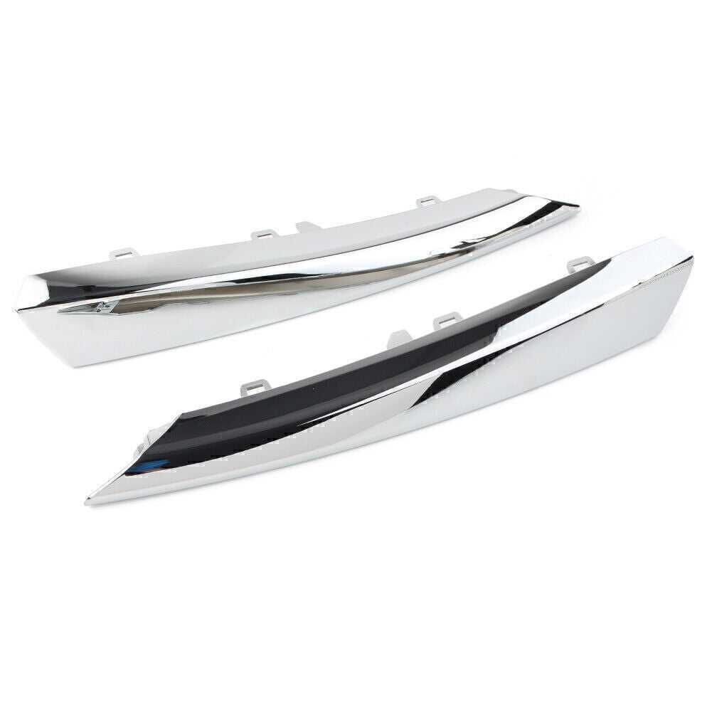 for Jaguar XF 2012-2015 Pair Front Left Right Side Grille Chrome Molding Trim