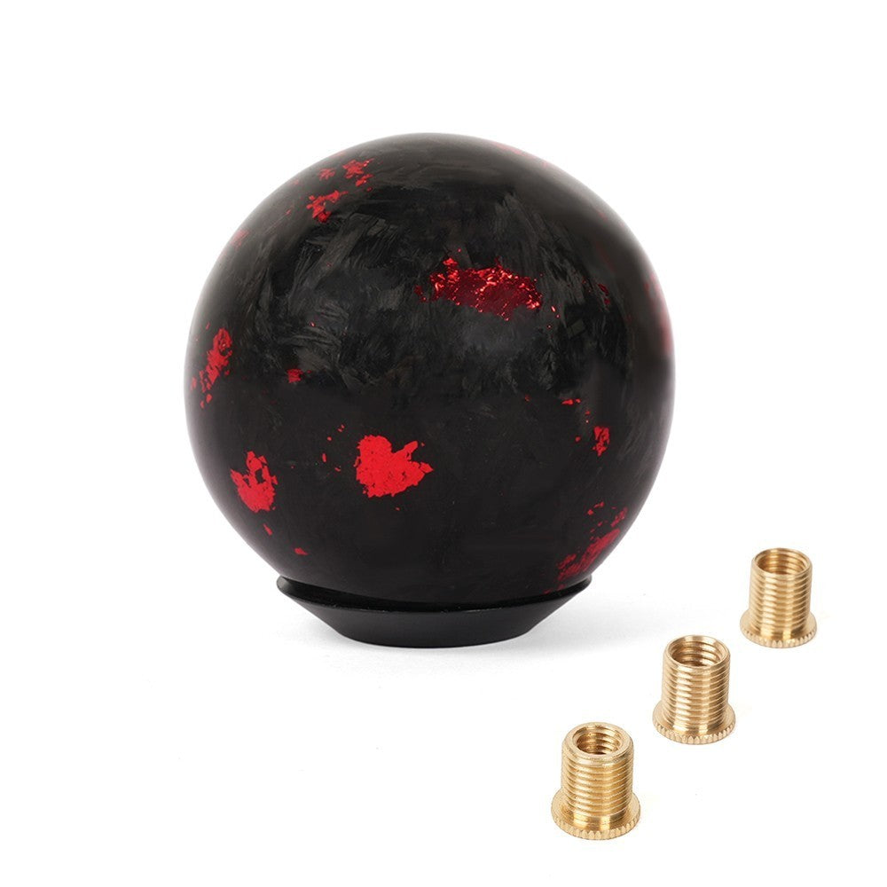 Universal Forged Carbon Fiber Ball Round Manual MT Car Gear Shift Knob Shifter