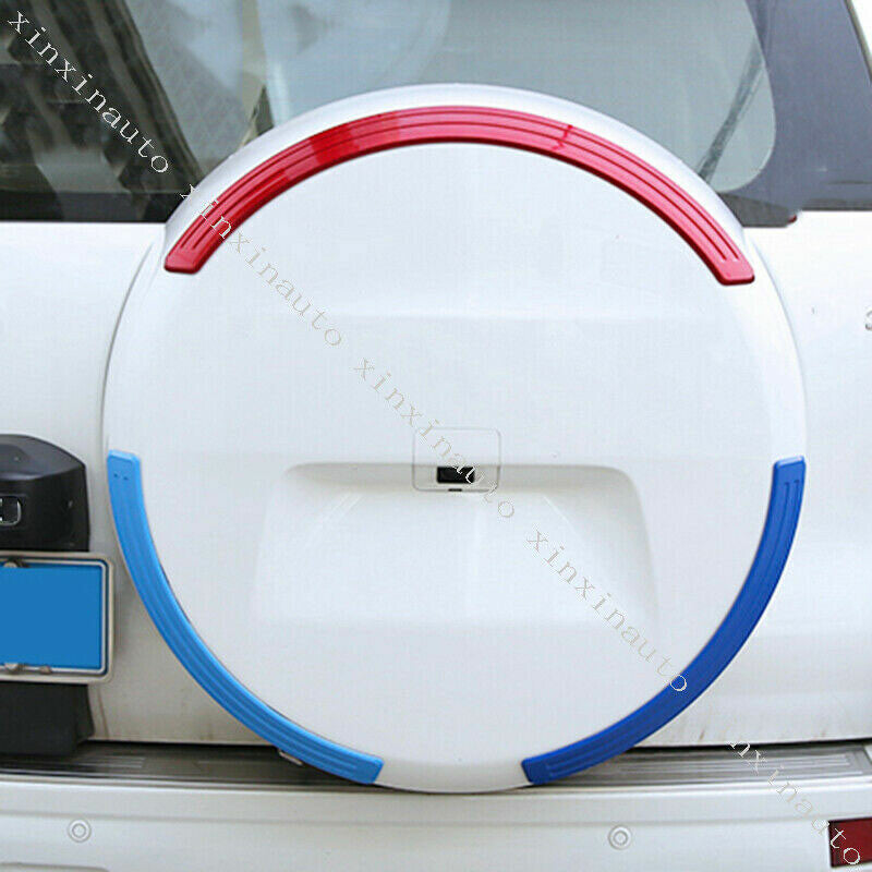 for Toyota Prado FJ150 2010-21 ABS 3-Color Trunk Spare Tire Cover Strip Trim Set