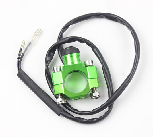 7/8 Green CNC Stop Kill Switch Pit Pro Trail Dirt Bike ATV Quad Motorcycle 22mm