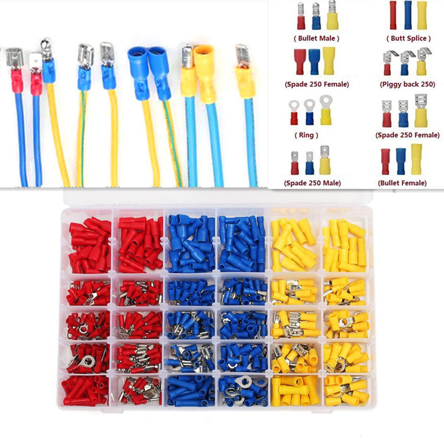 Insulated Terminals Auto Wire Electrical Crimp Connector Spade Splice Terminal
