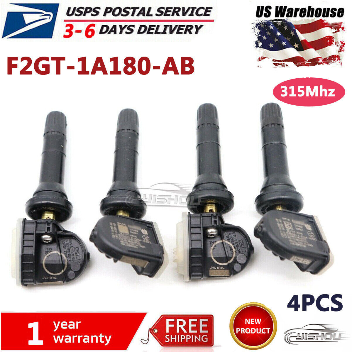 4PCS Tire Pressure Sensor F2GZ1A189AB for Ford Motorcraft F150 Explorer for Mustang