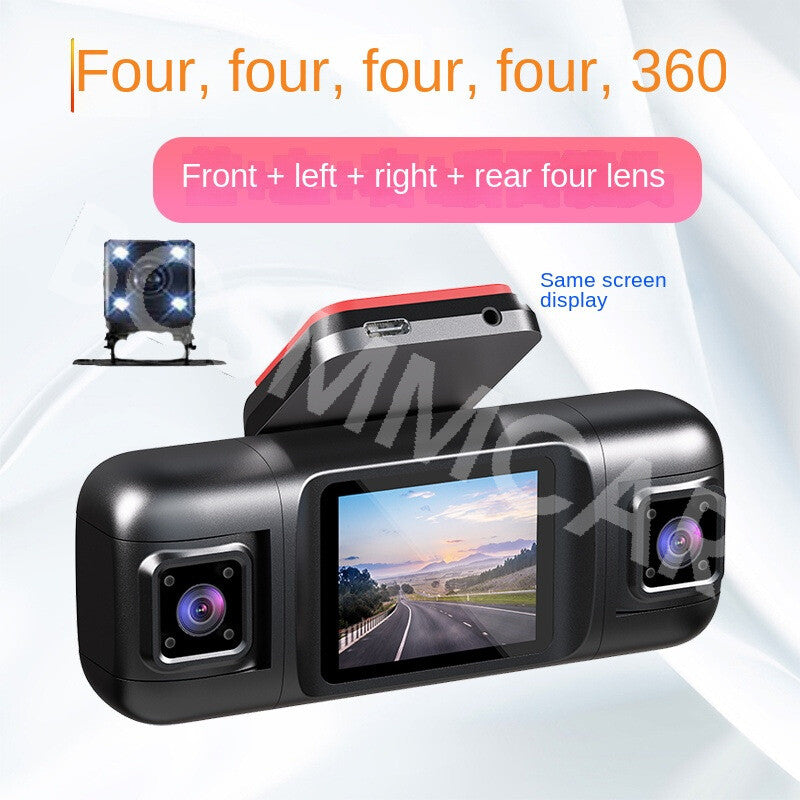 4 Lens FHD Car DVR Dash Cam Recorder G-Sensor Front Rear Left Right Camera