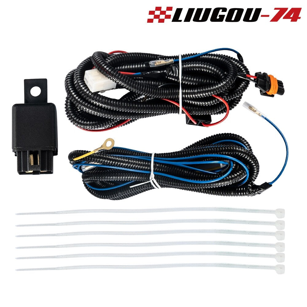 Suitable for 2011-2016 for Ford F250-F550, package includes left and right driver's fog lights, wiring, and a flap.