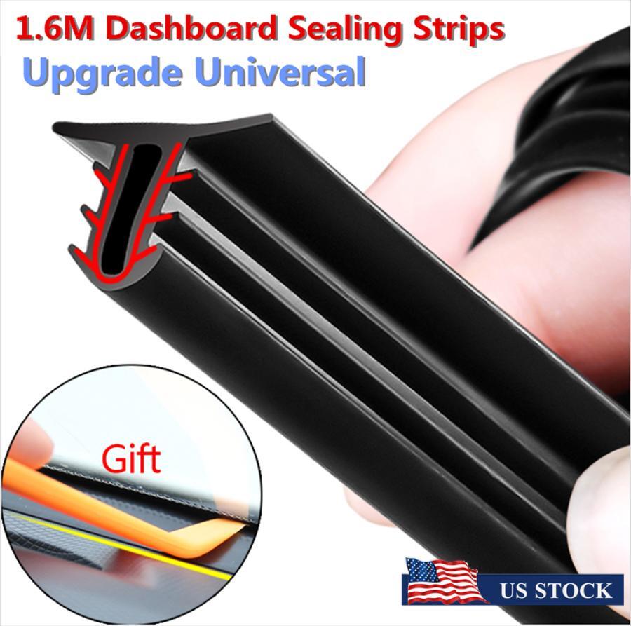 Car Rubber Sound Seal Strip 1.6M U Type Dashboard Insulation Gap Sealing Strips