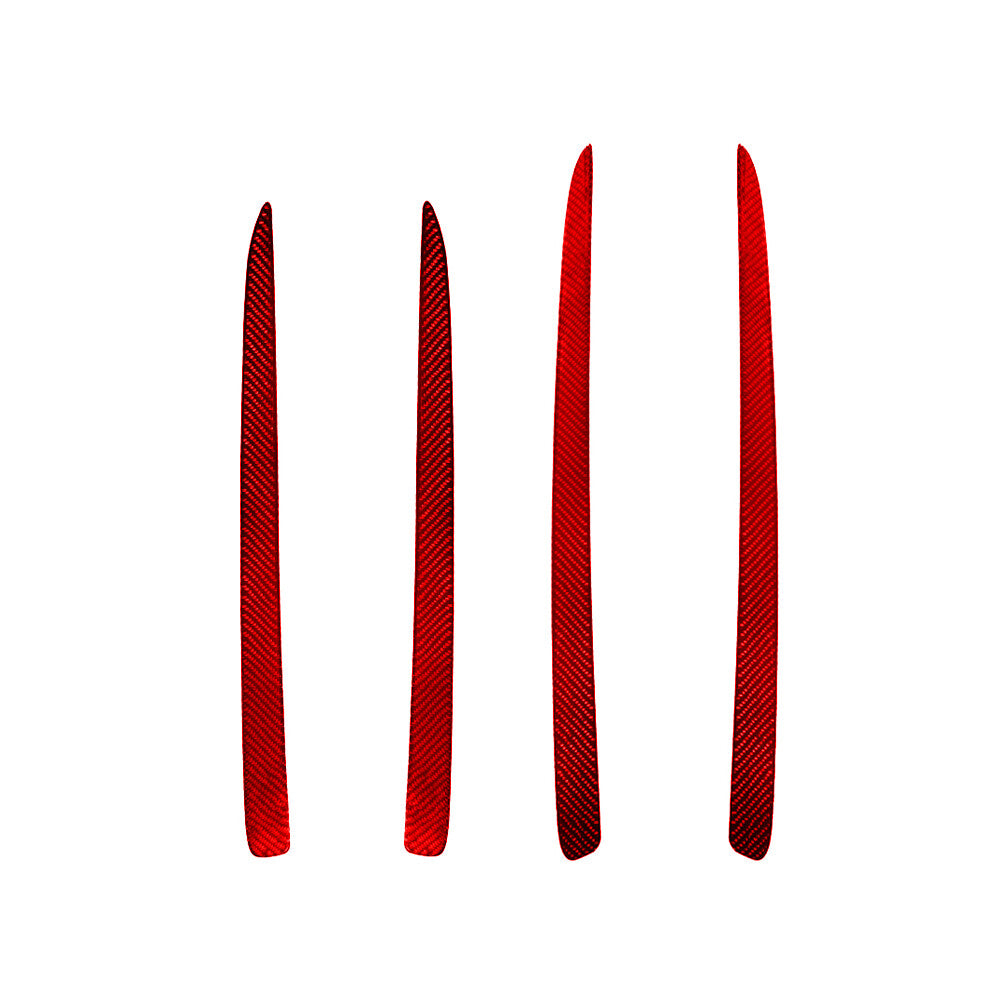 4pcs Red Carbon Fiber Door Side Trim Cover Trim for Dodge Durango 2014-2020