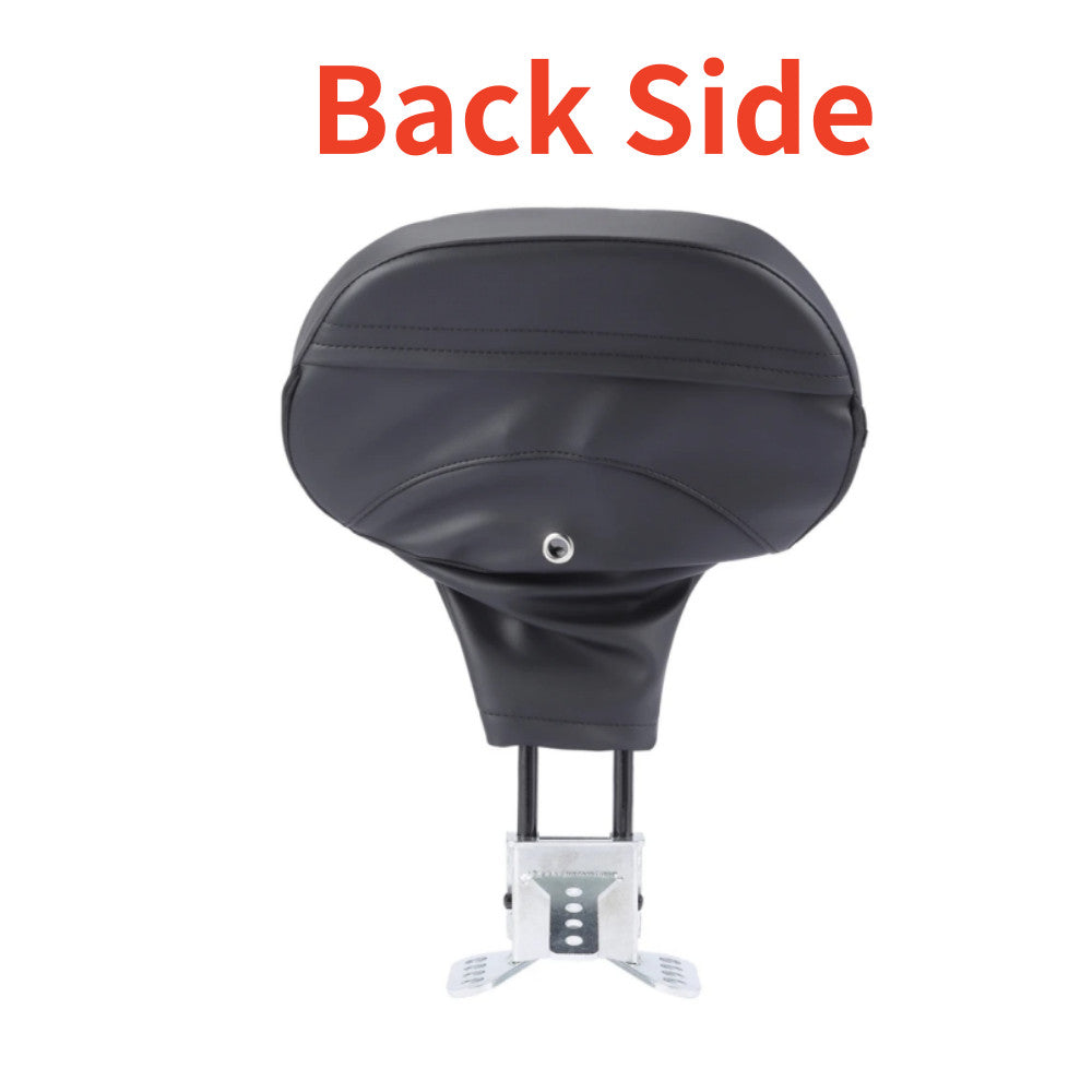 Black Plug-In Driver Rider Backrest Pad Fit for Harley Touring Models 2009-2023