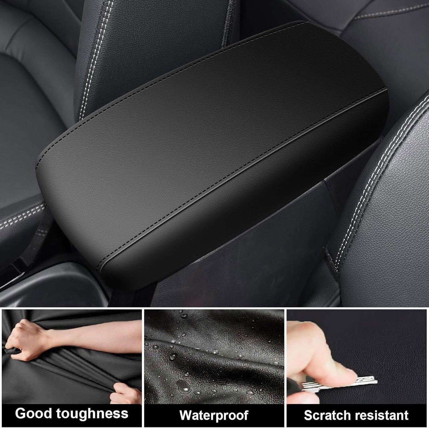 for Toyota for Corolla 22-2024 PU Leather Central Storage Box Armrest Cover Trim 1X