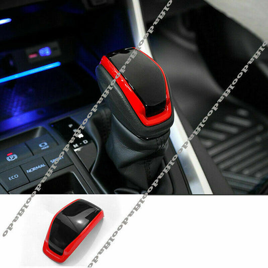 1X Red/Black Center Console Gear Shift Knob Trim for Toyota Highlander 2020-2023