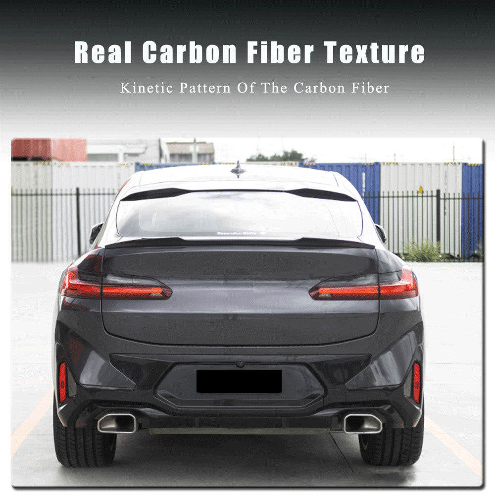 for BMW X4 G02 F98 M40i X4M Real Carbon Fiber Rear Trunk High Kick Spoiler Wing