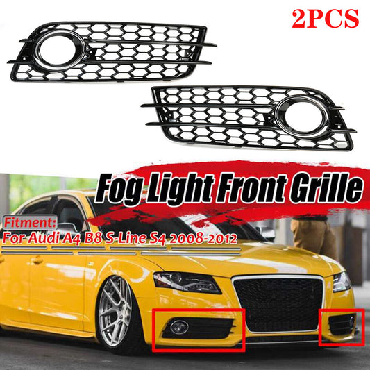 Front Bumper Fog Light Lamp Cover Grille CAP for Audi A4 B8 S-Line S4 2008-2012