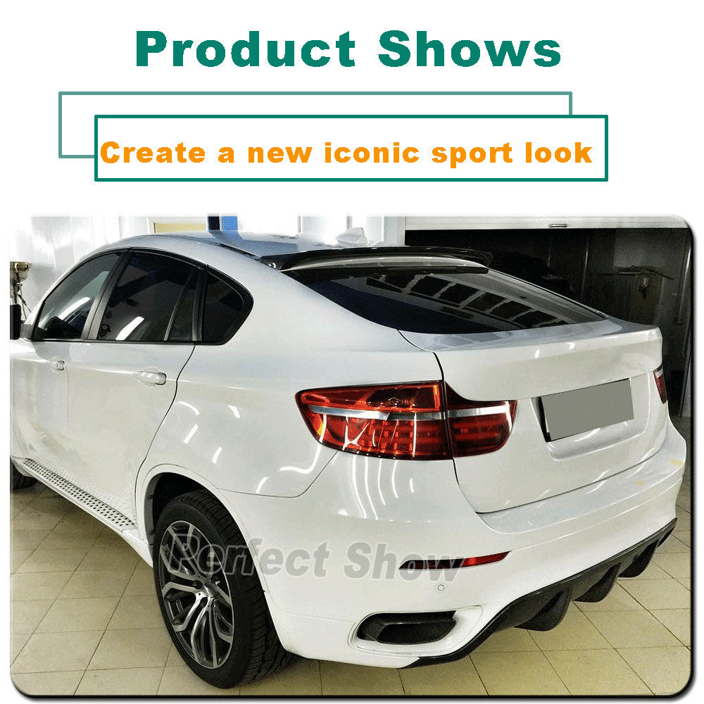 for BMW X6 E71 xDrive 35i 50i 2008-14 Carbon Fibre Rear Bumper Spoiler Diffuser