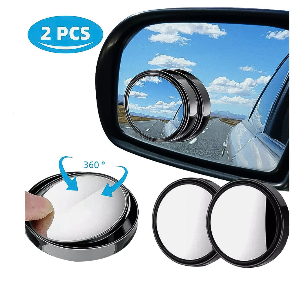 Rear View Mirror Round HD Glass Convex 360¡ã Side for Car 2Pc Blind Spot Mirrors