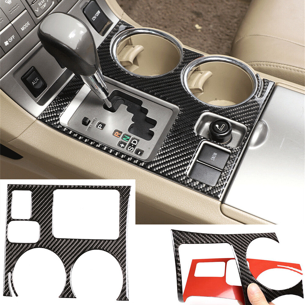 Carbon Fiber Central Gear Shift Cup Holder Cover for T@yota Highlander 2009-2013