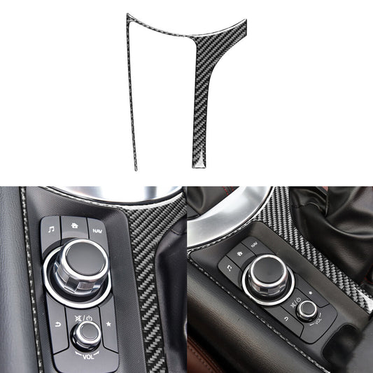 Carbon Fiber Interior Multimedia Box Frame Cover Trim for Mazda MX-5 2016-2020