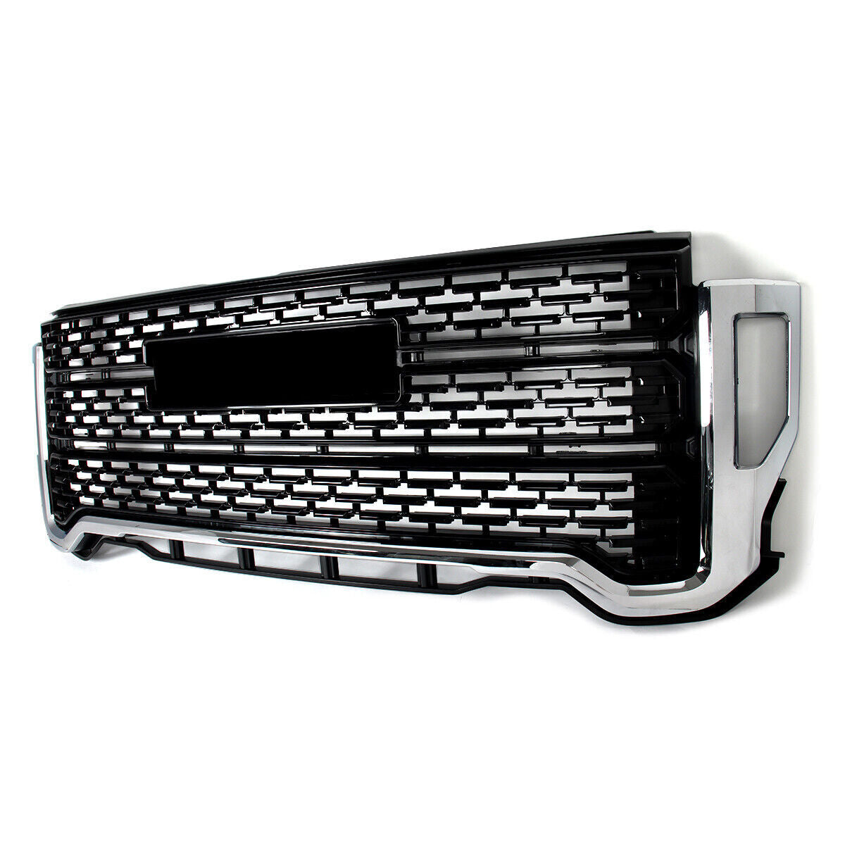CHROME BLACK Bumper Grille Denali Style for GMC for Sierra 2500 HD/3500 HD 2020-23