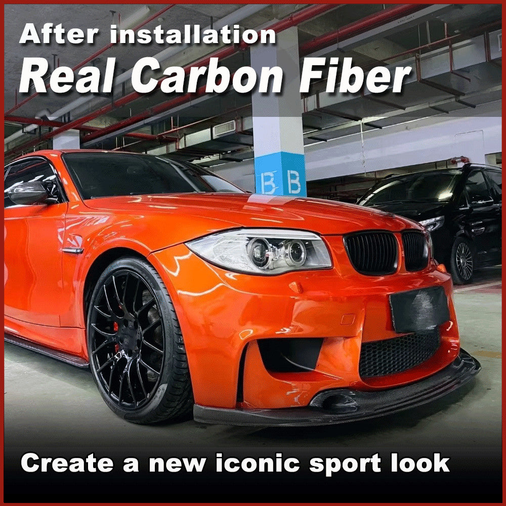 Fit for BMW E82 1 Series M Coupe 2011-2013 Carbon Fiber Front Bumper Lip Spoiler