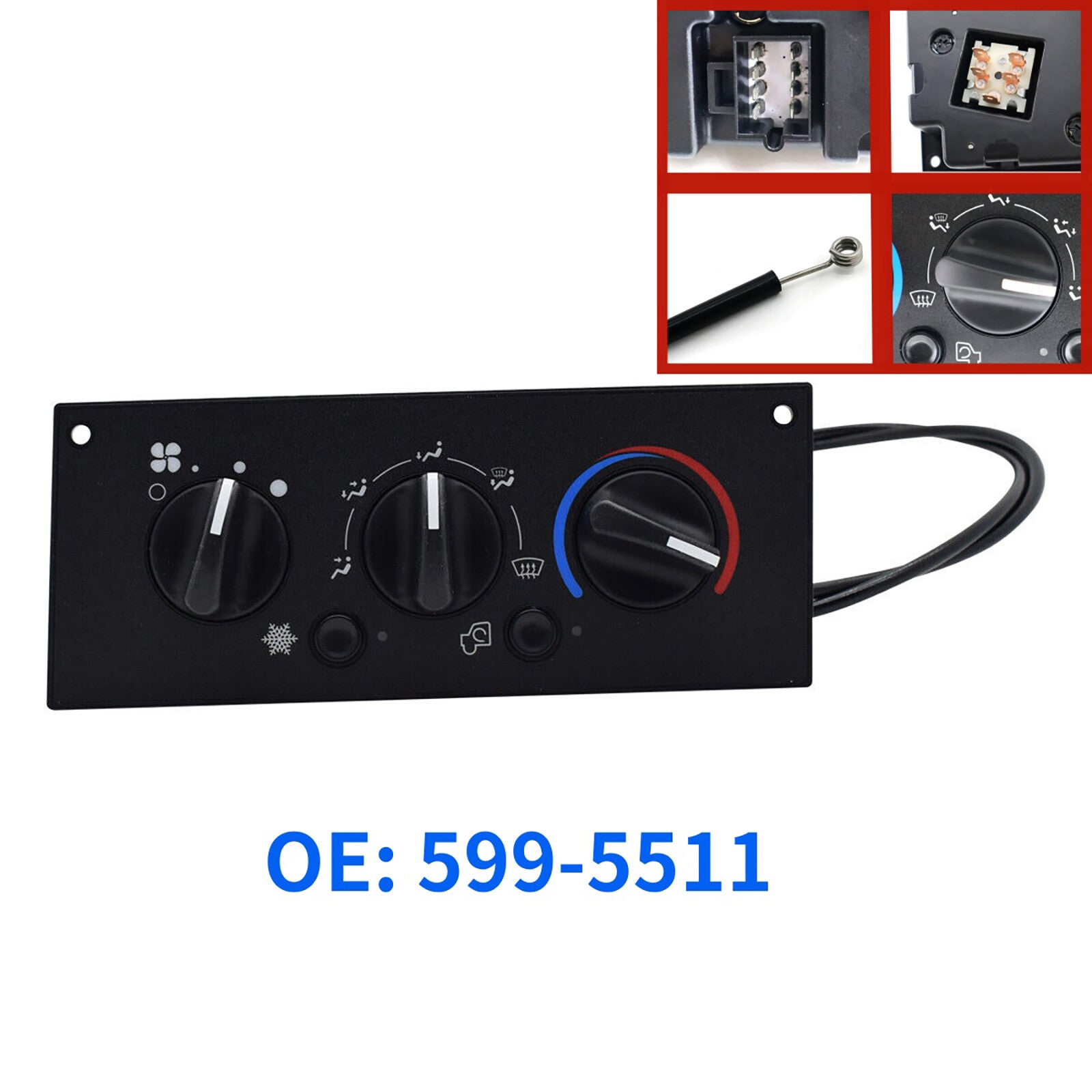 A/C Control Switch Panel for Kenworth C500 2002 2003 2004 2005 2006 599-5511