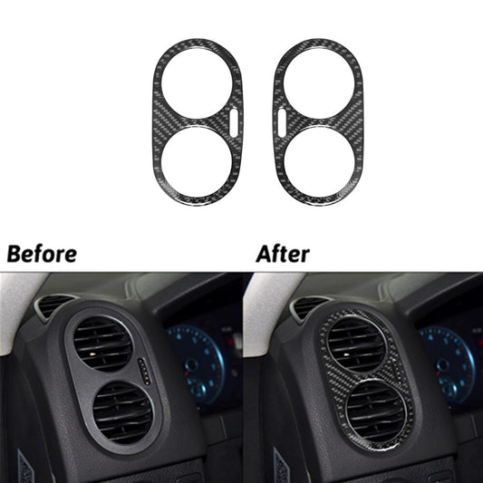 2X Carbon Fiber Side Air Vent Outlet Cover Trim for Volkswagen for Tiguan 2013-2017