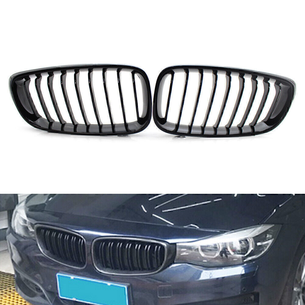 Pair Car Front Kidney Grille Grill for BMW F34 328i 330i 335i 340i GT xDrive