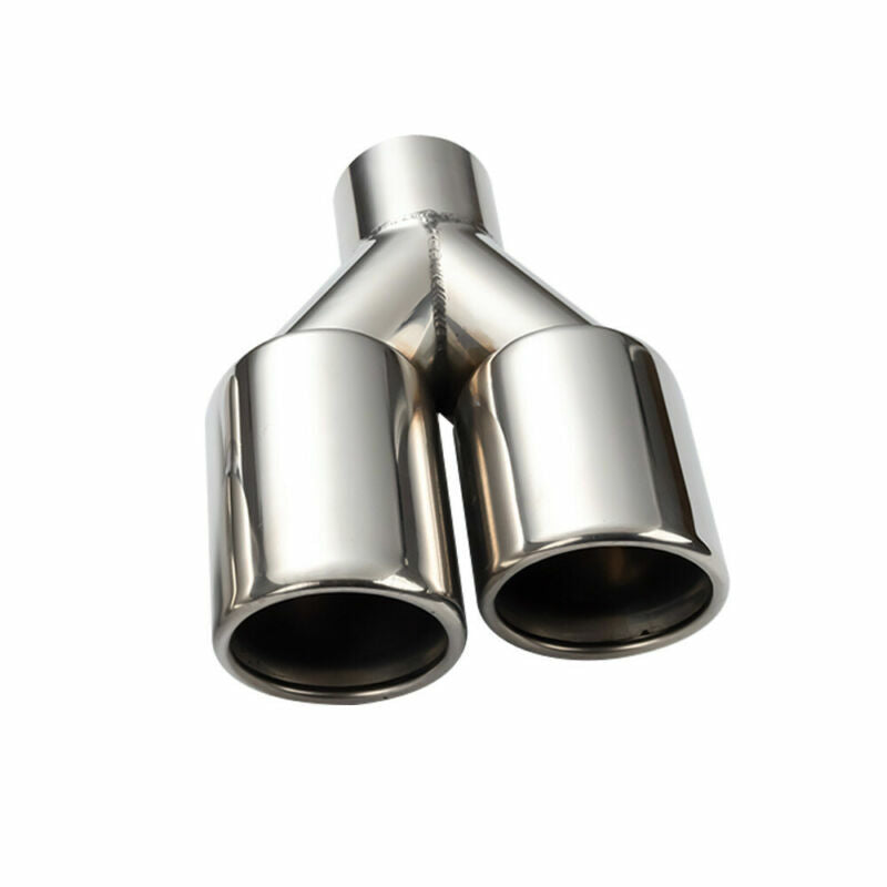 2PCS 57mm ID 3'' OD Weld on Dual Exhaust Pipe Tips Stainless Steel Universal