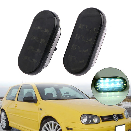 Dynamic flowing LED side marker signals applicable to for Volkswagen for Golf , for Jetta , Pola MK4, for Passat , B5, and B5.5.