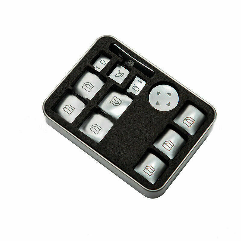 ABS Chrome Door Power Window Switch Sequins Cover for Tesla Model X S