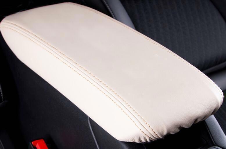for Cadillac XT5 17-2024 Beige PU Leather Central Console Armrest Box Cover Trim