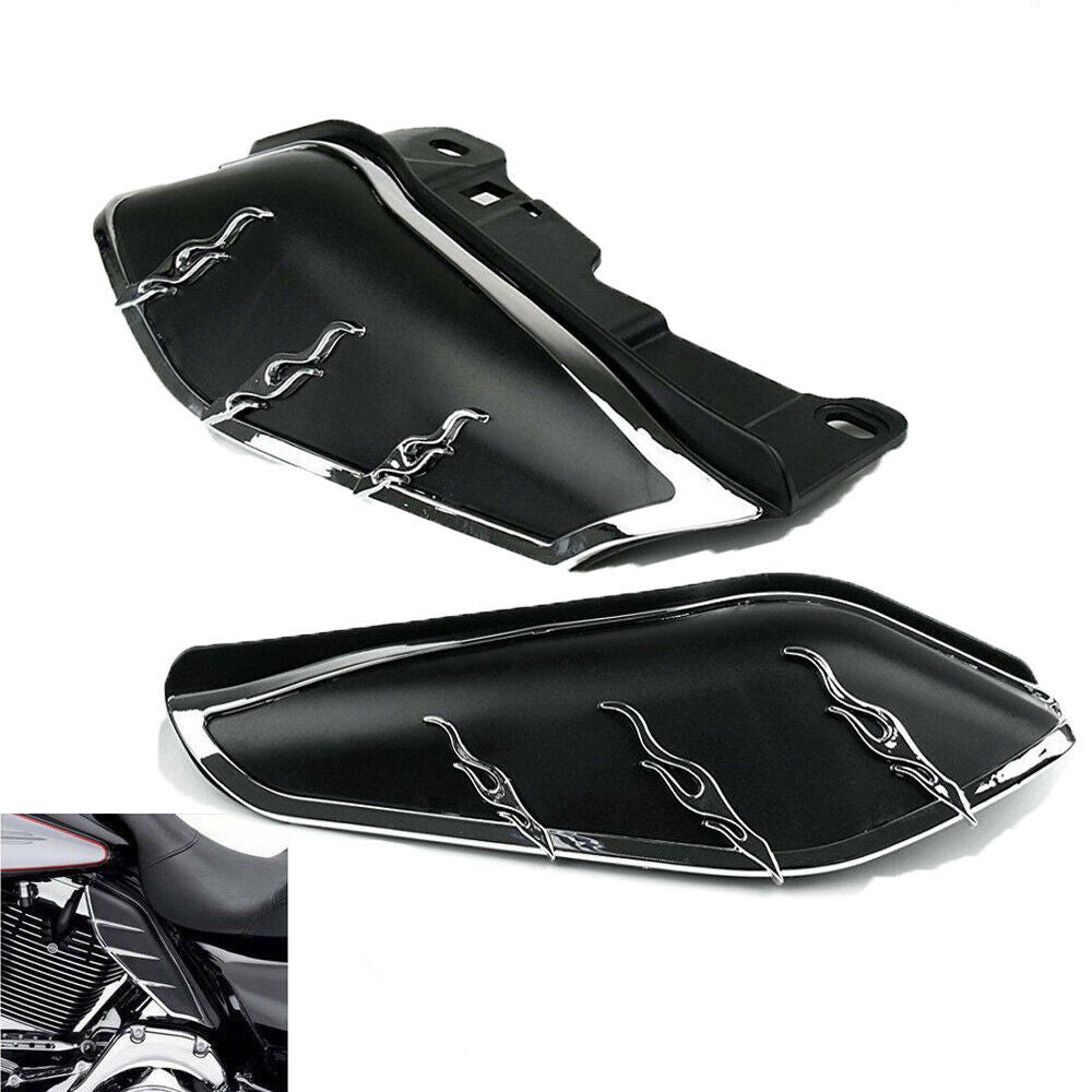 2-piece mid-frame air deflector with trimmed black for Harley Cruiser for Davidson Touring FL
