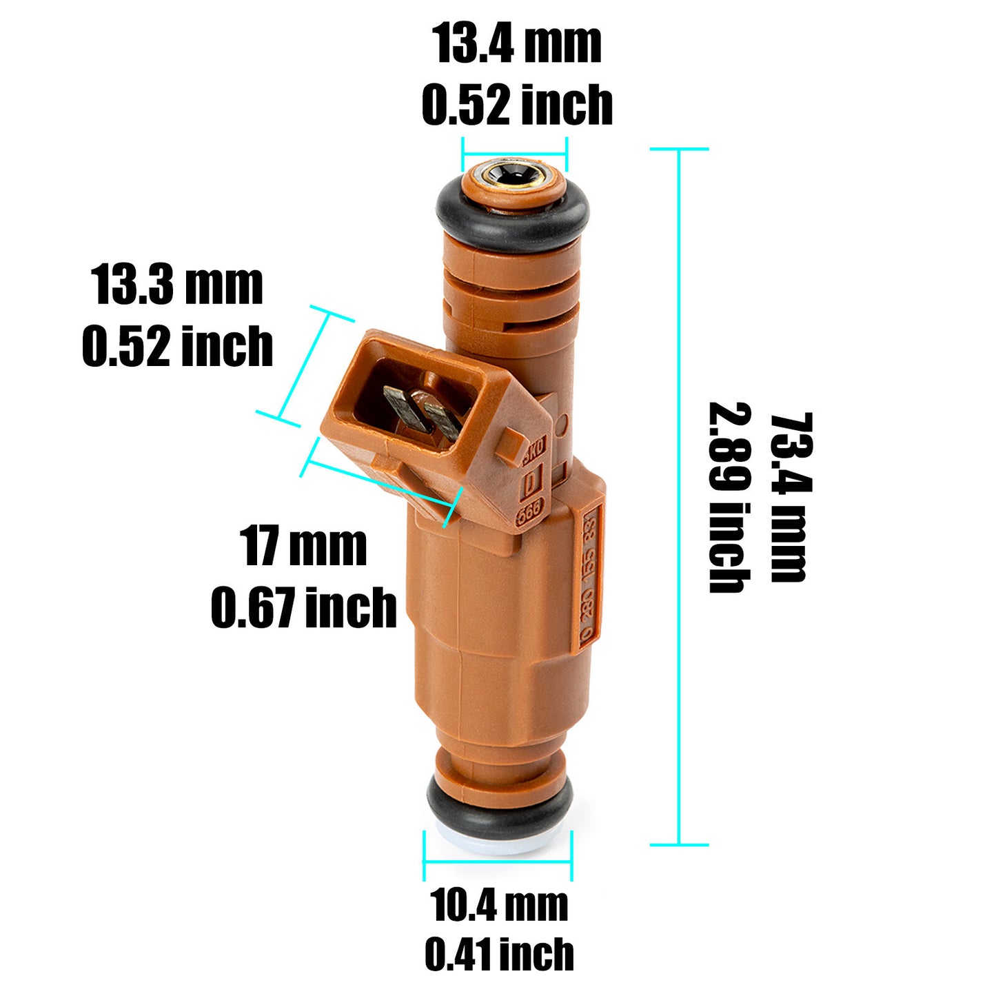 5X 0280155831 Fuel Injectors for Volvo S60 S80 C70 V70 XC90 2.4L 2.5L 98-09 NEW