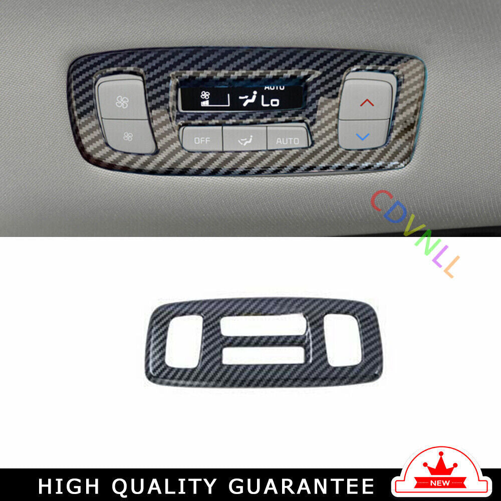 Rear Roof AC Button Control Frame Trim for Kia Carnival 2022-2023 Carbon Fiber
